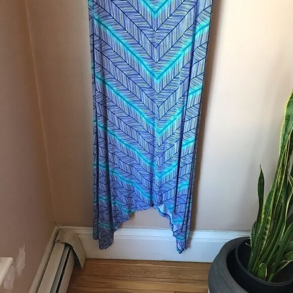 Sleeveless Sundress- Large- rayon/spandex blu - Picture 3 of 9